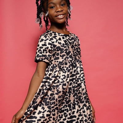 Next girls leopard print dress sale